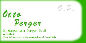 otto perger business card